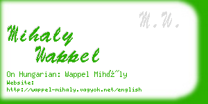 mihaly wappel business card